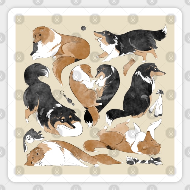 Rough collies Magnet by HeIene